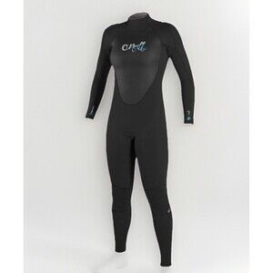 O’Neill Women Epic 3/2mm Full Wetsuit Size 4 Black Back Zip Surf Dive Beach NWT